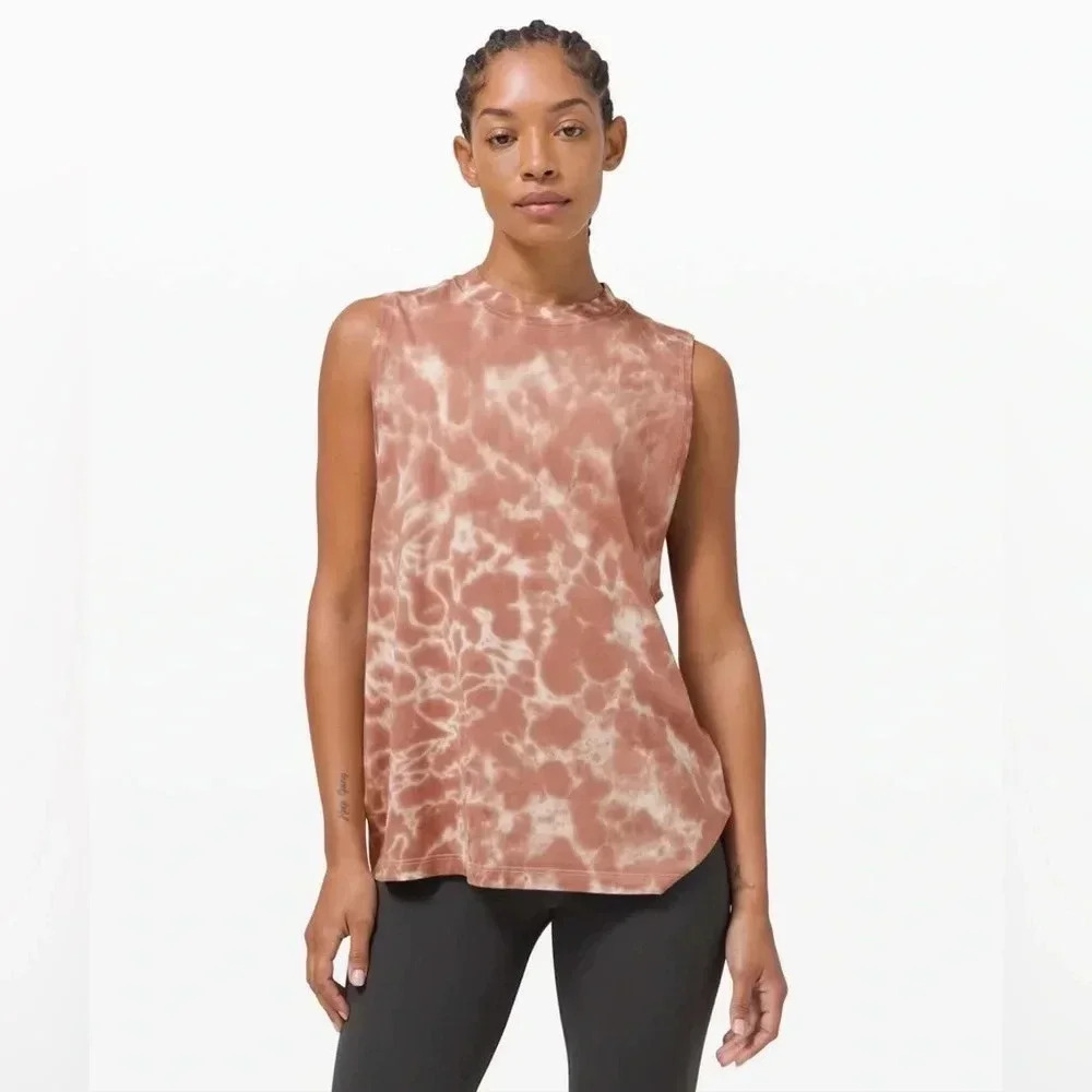 Lululemon All Yours Tank Tie Dye Ancient Copper Size 12